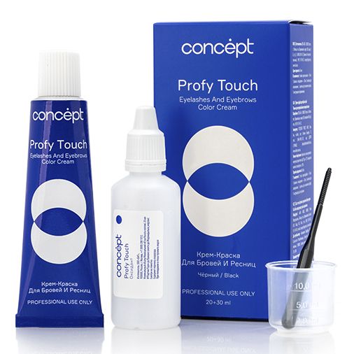 Cream paint for eyebrows and eyelashes Graphite Profy Touch Concept